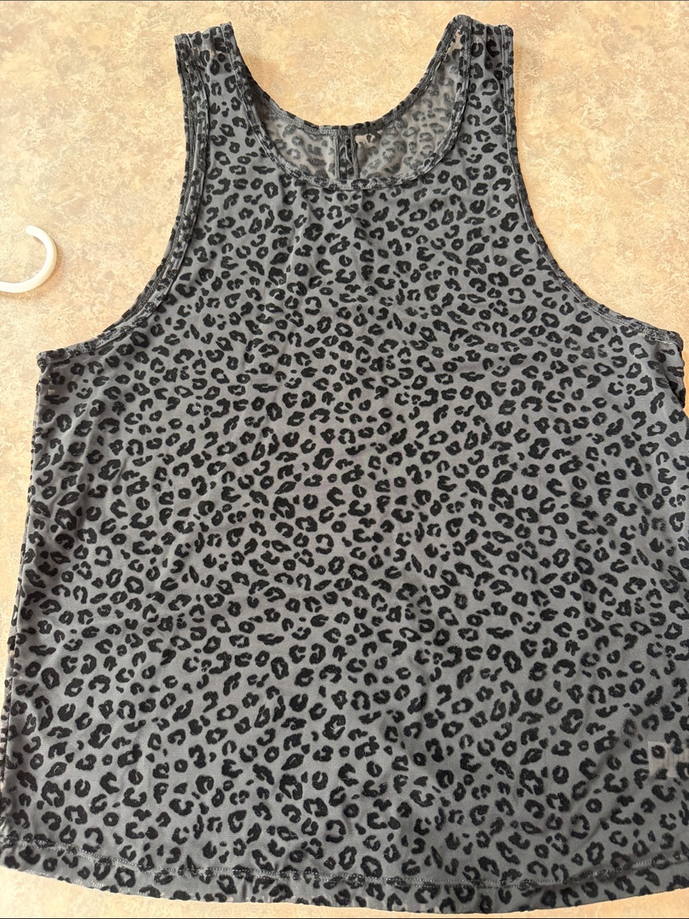 ZYIA Black Leopard Mesh Tank